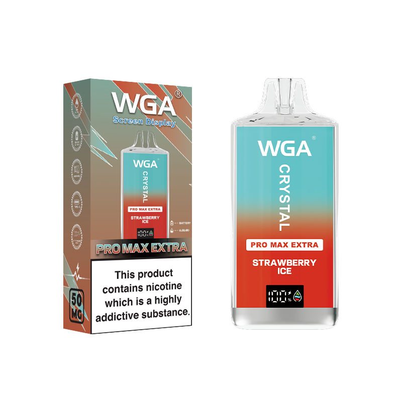 wga Disposable Vape Crystal Strawberry-Ice 15000 Puffs