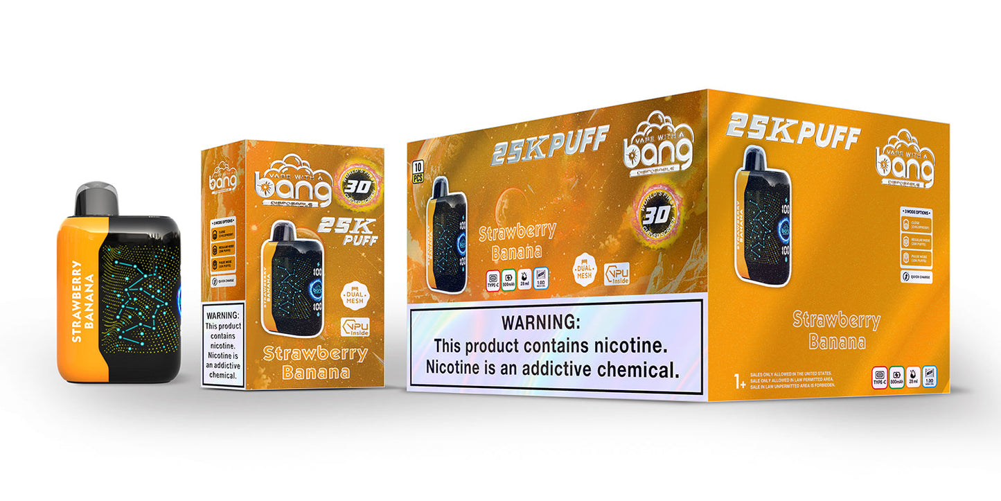 Bang Starry 25000 Puffs 25K Smart Full Screen Turn Ice Wholesale Disposable Vape Puff Prefilled Pod