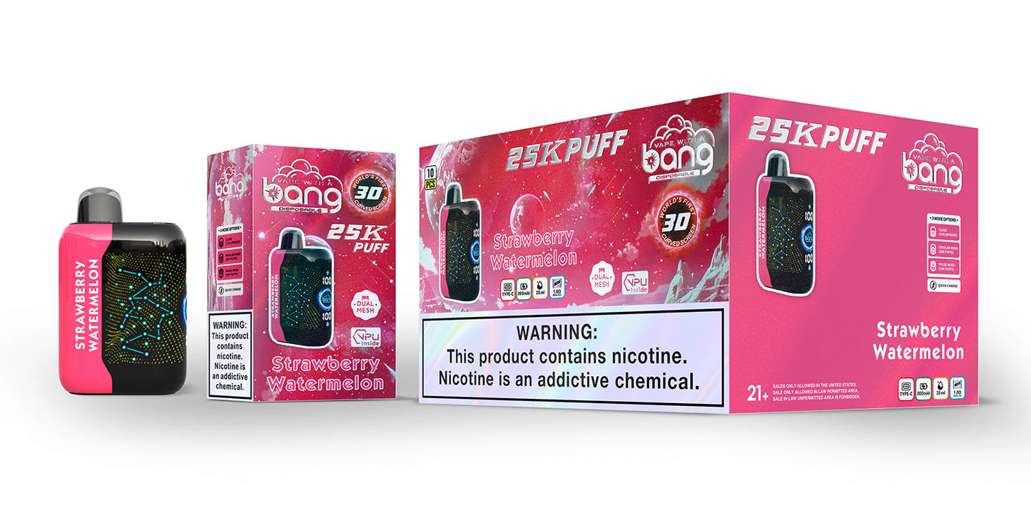 Bang Starry 25000 Puffs 25K Smart Full Screen Turn Ice Wholesale Disposable Vape Puff Prefilled Pod