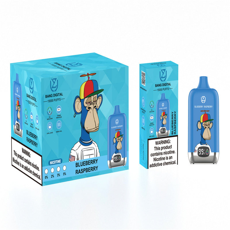 EU Warehouse Original Uzy Bang Digital 15000 Puffs Factory Wholesale Price Disposable Vaporizer Vape Pen Kit-850mAh Battery, 20ml E-liquid, Multiple Nicotine a12 Flavorss