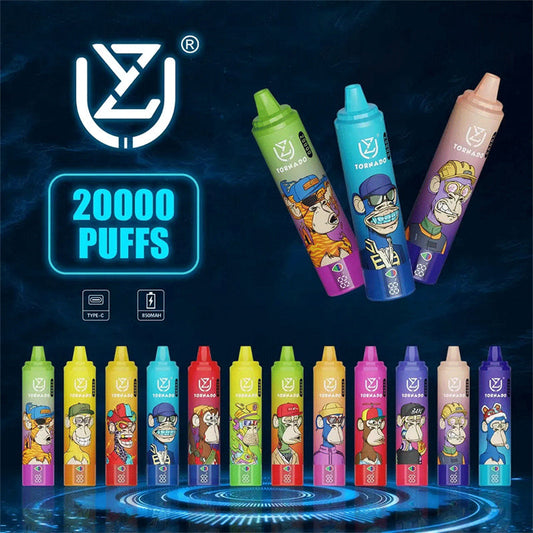 Uzy Tornado 20000 Puffs Disposable Vape Puff 20k Electronic Cigs 20k 12 Flavors