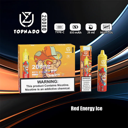 Uzy Tornado 20k Puff Disposable E Cigarettes Desechable Vape 28ml Rechargeable Electronic Puffs 20000