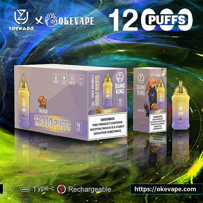 UZY Bang King 12000 Puffs 0% 2% 3% 5% Nicotine Disposable Pod 14 Flavors