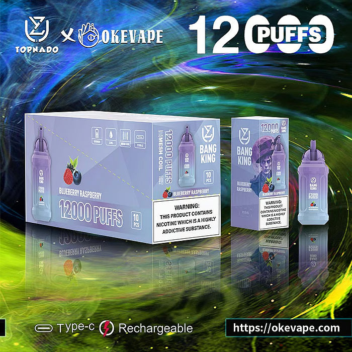 UZY Bang King 12000 Puffs 0% 2% 3% 5% Nicotine Disposable Pod 14 Flavors
