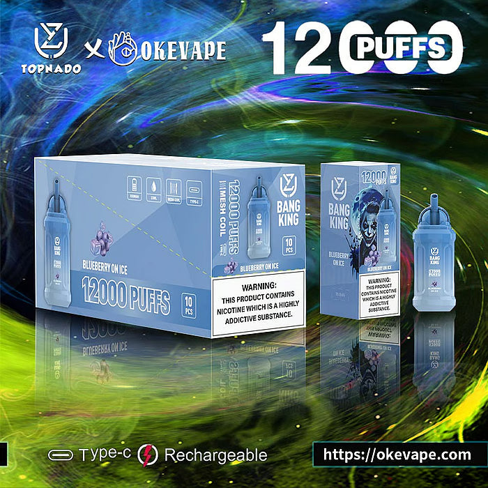 UZY Bang King 12000 Puffs 0% 2% 3% 5% Nicotine Disposable Pod 14 Flavors