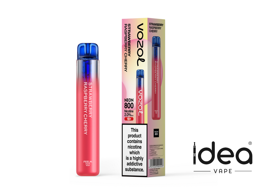 Vozol Neon 800 Vape-550mAh Battery, Multiple Nicotine 12 Flavors