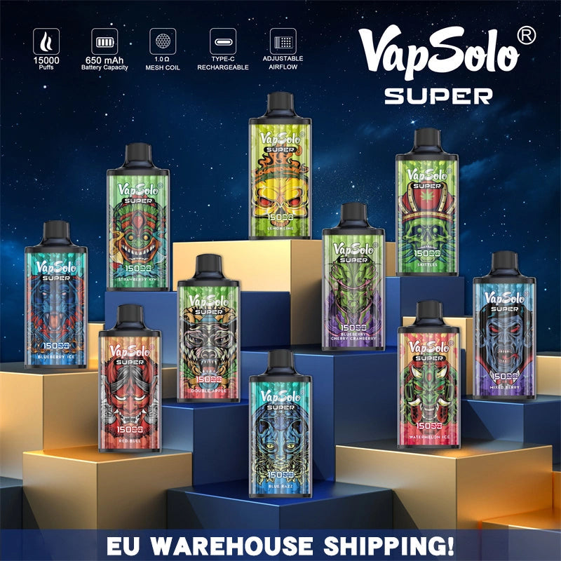 Vapsolo Super 15k Tornado 15000 Puff Bar Vape Disposable Electronic Cigarette