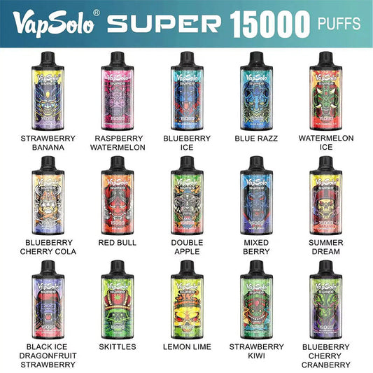 Vapsolo Super 15k Tornado 15000 Puff Bar Vape Disposable Electronic Cigarette