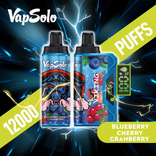 VapSolo Viking 12000 Puffs Disposable Vape - 22ml, Mesh Coil, 10 Flavors