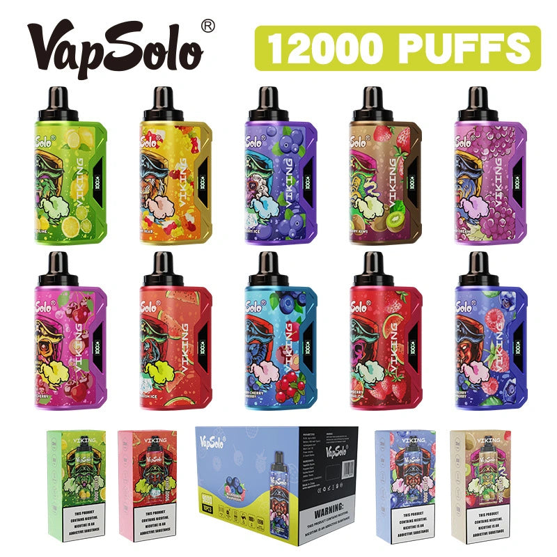 VapSolo Viking 12000 Puffs Disposable Vape - 22ml, Mesh Coil, 10 Flavors