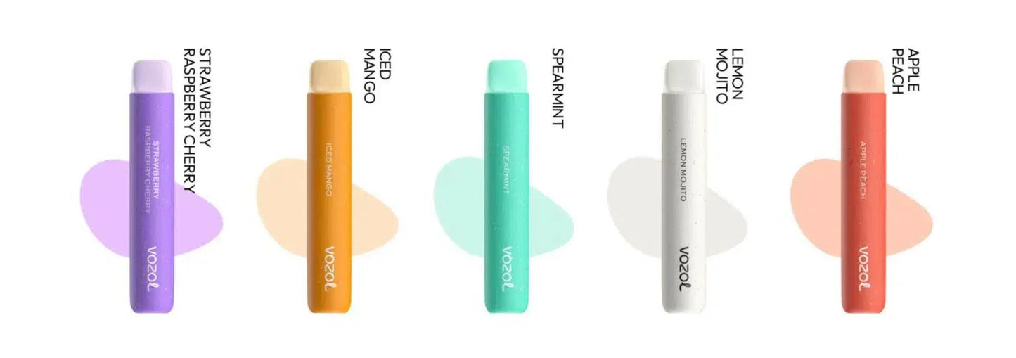 Vozol Star 600 puffs Disposable Vape Kit 20mg Nicotine 550mAh battery 15 Flavors