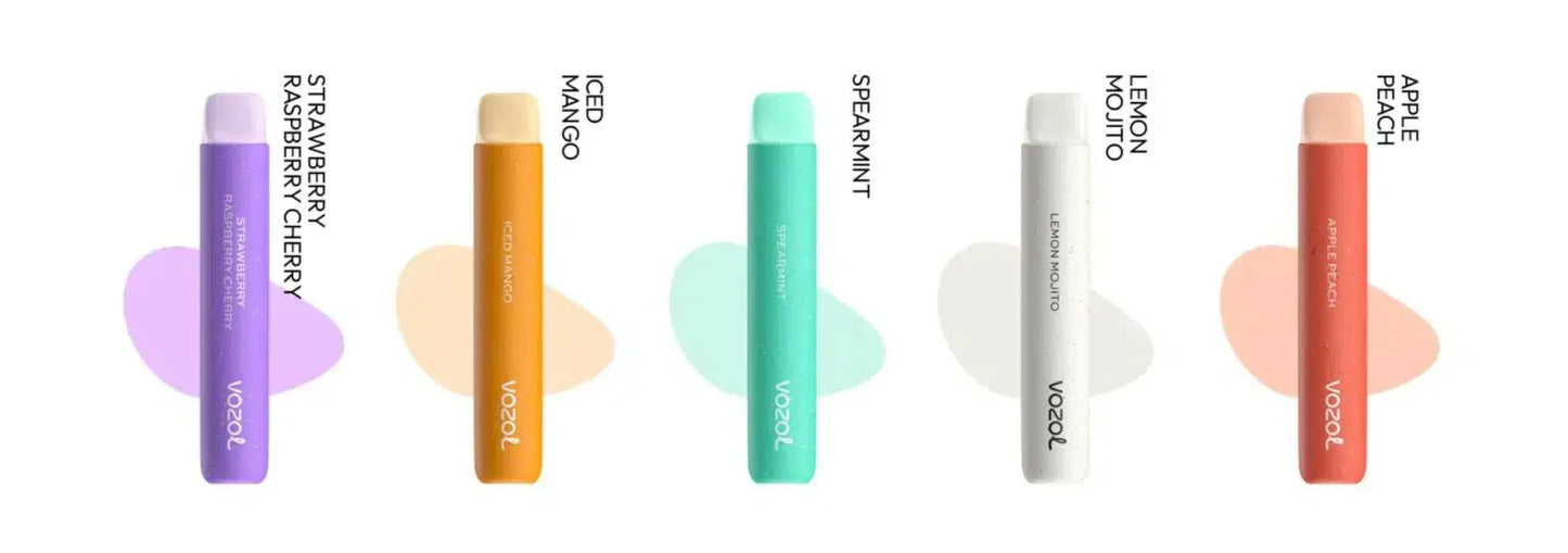 Vozol Star 600 puffs 10 Pc of Bundle Disposable Vape Kit 20mg Nicotine 550mAh battery 15 Flavors