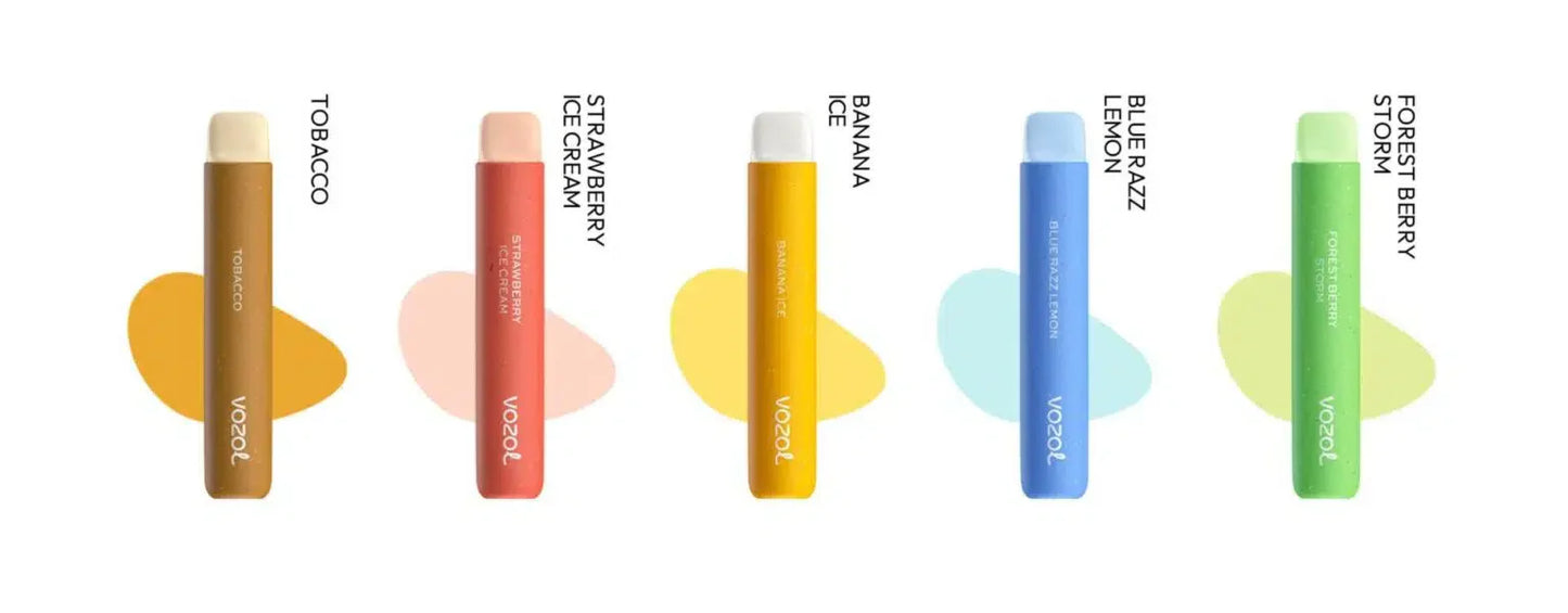 Vozol Star 600 puffs Disposable Vape Kit 20mg Nicotine 550mAh battery 15 Flavors