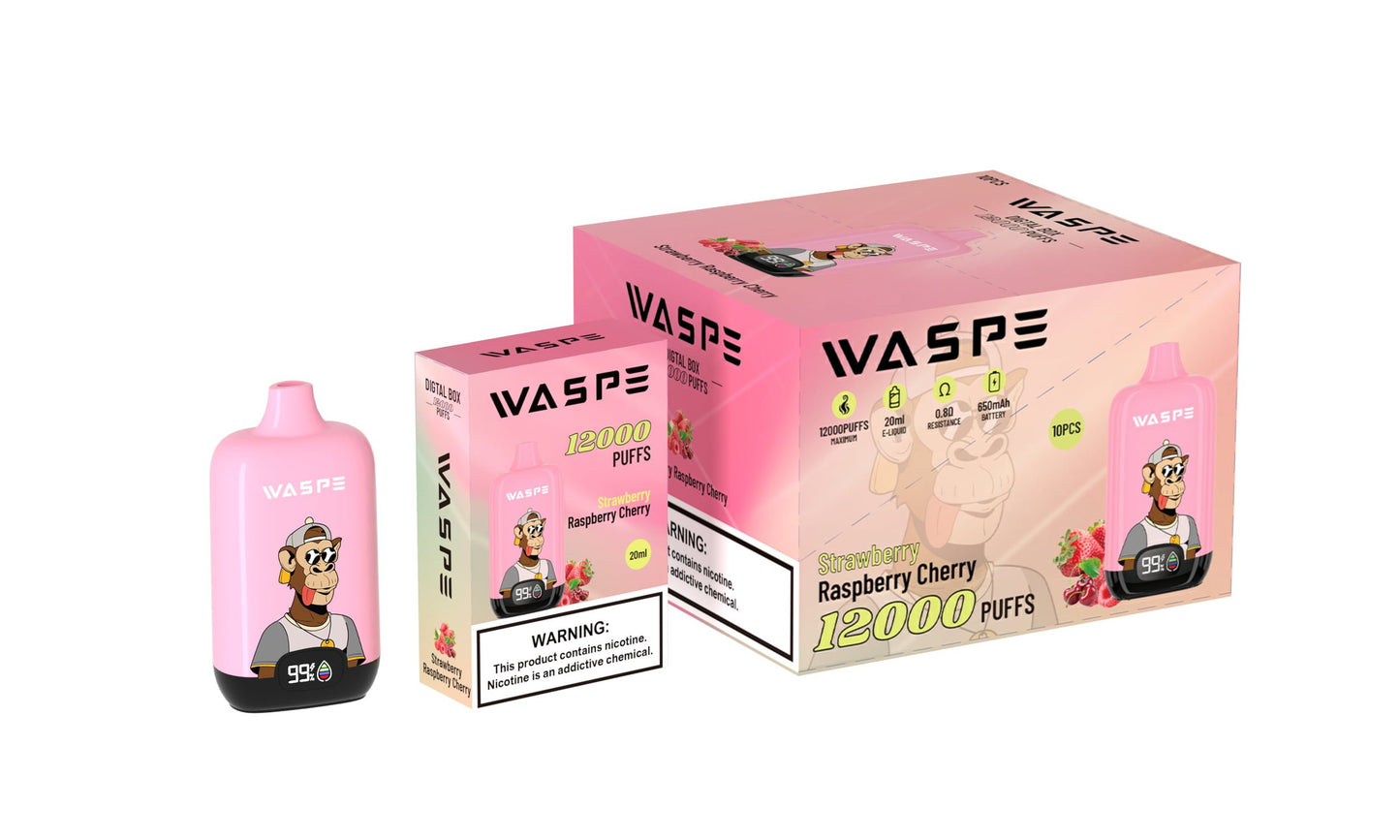 WASPE 12000 Puffs Digital Box Disposable Vape Popularity Cigarette Pod