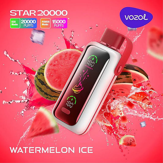 Vozol Star 20K Puffs Disposable Vape | 5% nicotine 24mL Liquid CapacityDual Power Mode with Mirror Screen 650mAh battery 21 flavors