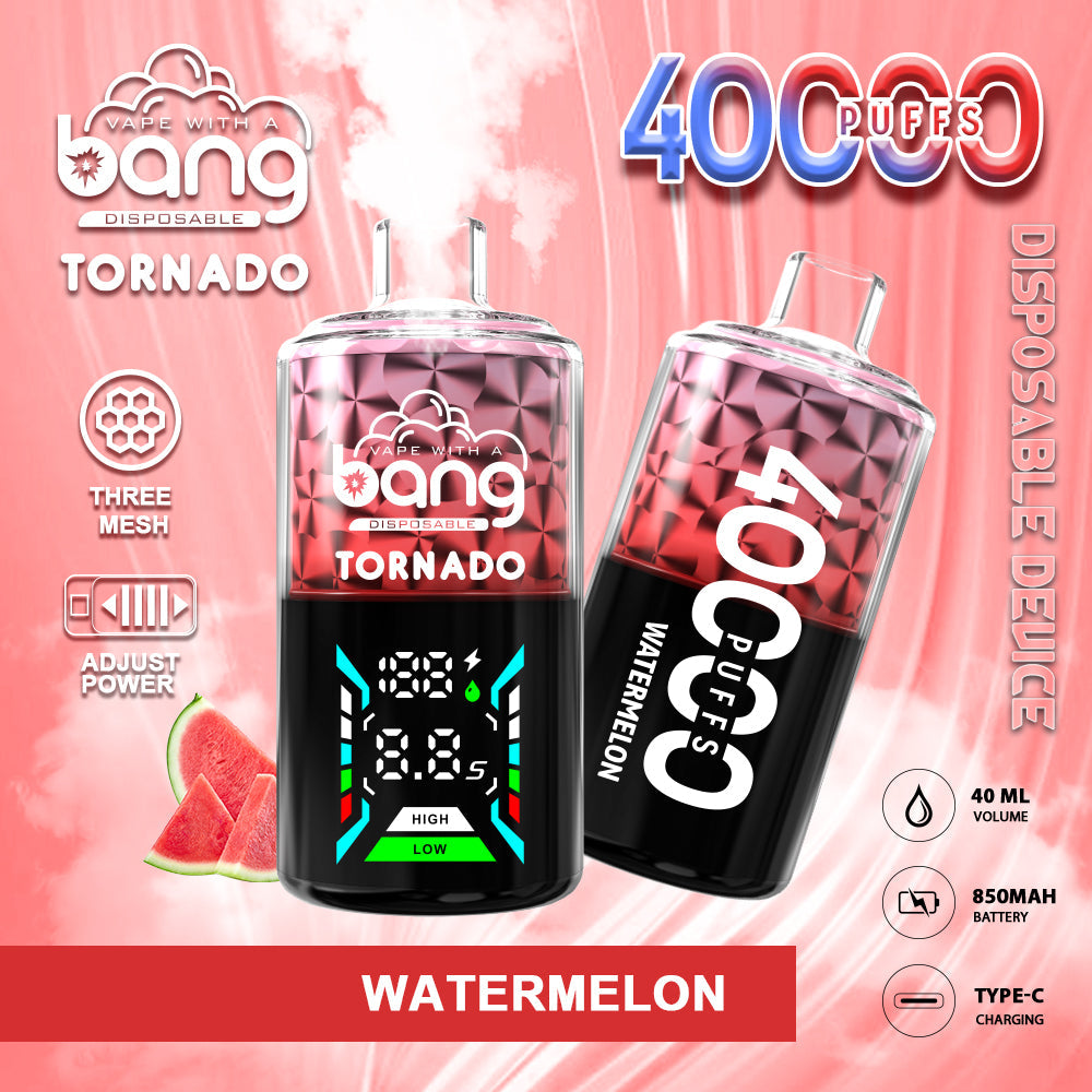 Bang 40000 Puffs 40K Pro Puffs Smart Full Screen Description Disposable Vape Pen E Cigarette 30ml 850mAh Prefilled