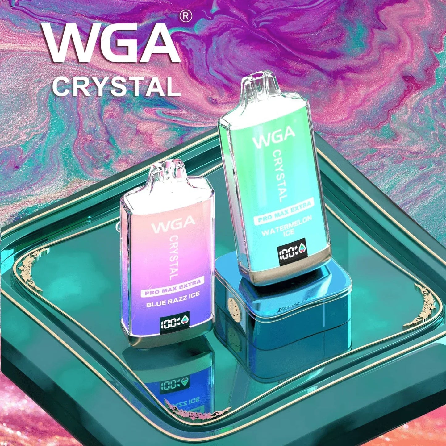 Pack of 10 WGA Crystal Pro Max Extra 15000 Puffs Disposable Vape