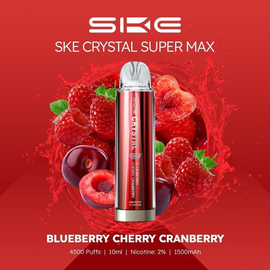 Crystal Supermax 4500 Disposable Bar Puffs BY SKE -Nic 20MG 2ML 1500 MAH