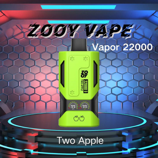 Zooy Vape Vapor 22000 Puffs 22k Disposable Wholesale E Cigarette With Dual Led Screen