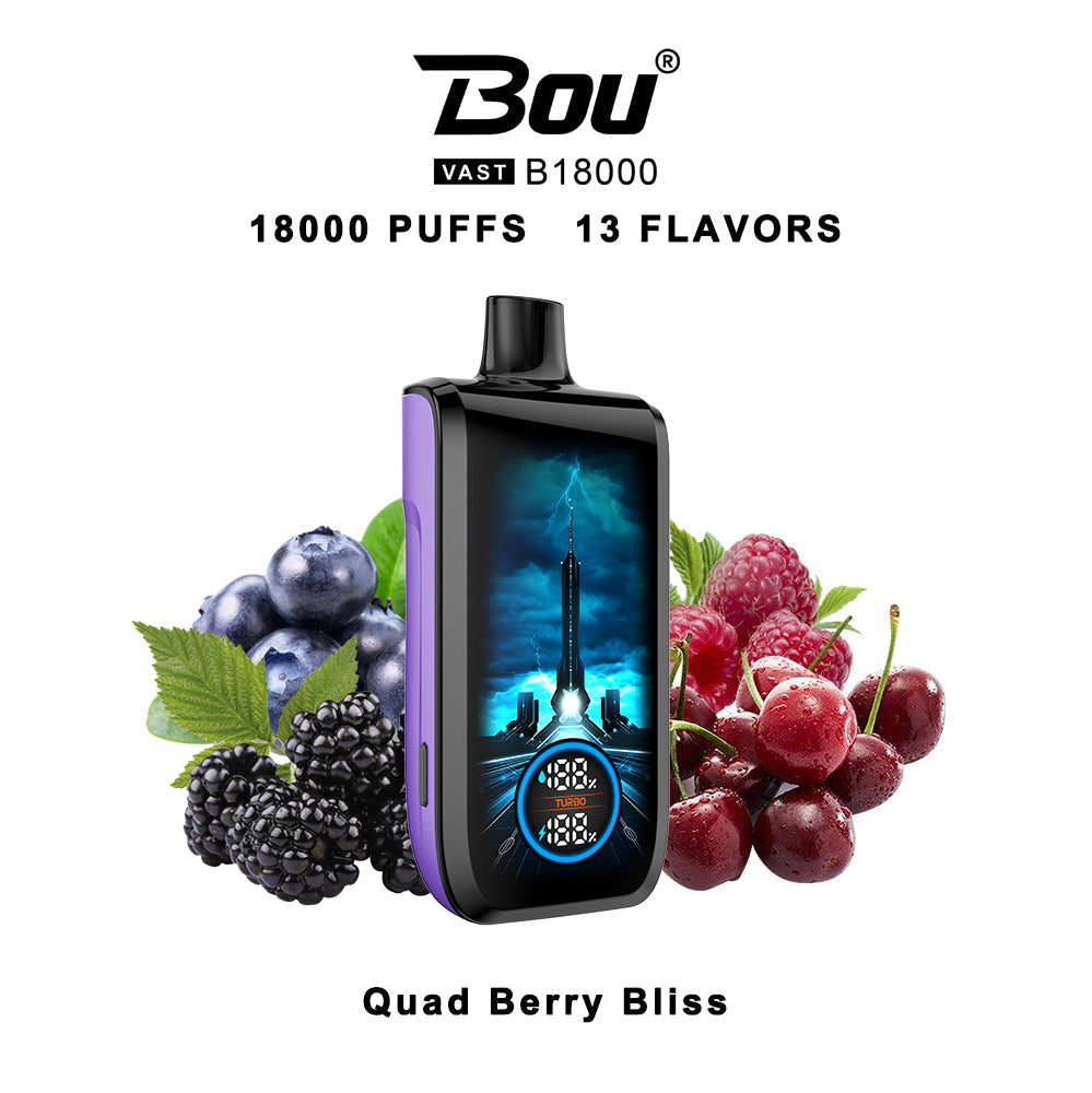 BOU VAST 18000 Puffs Disposable Vape Wholesale-22ml E-liquid,Multiple Nicotine 13 Flavors