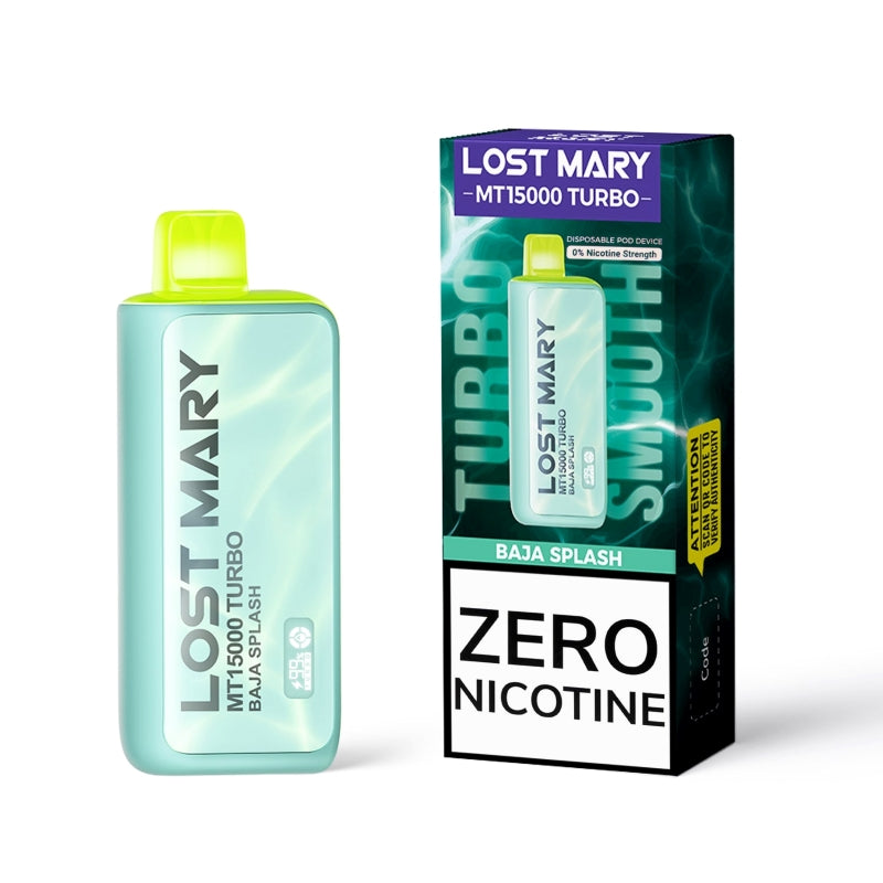 Lost Mary MT15000 Turbo Zero Nicotine Disposable Vape 0%