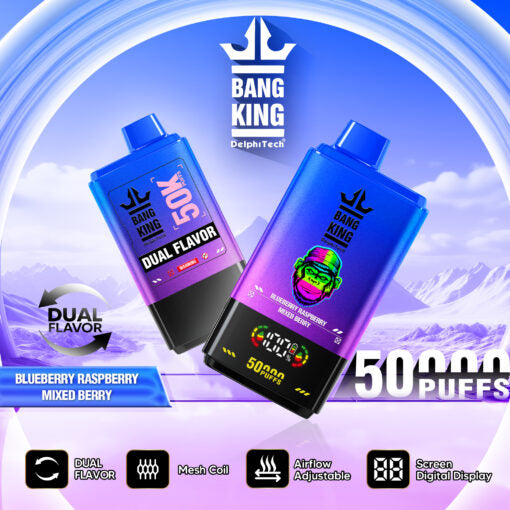 BANG KING 50000 Puffs Disposable Vape Wholesale-850mAh Battery, 50ml E-liquid, Multiple Nicotine 12 Flavors