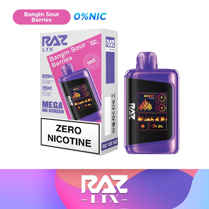 RAZ LTX 25K Nicotine Free Disposable Vape 0%