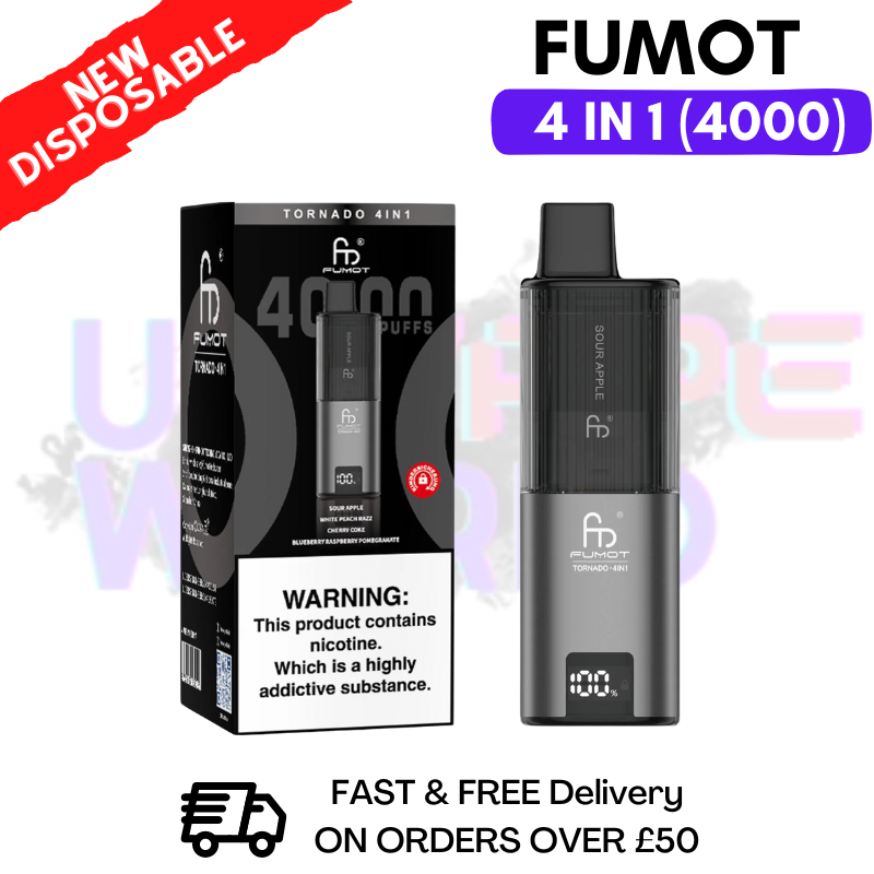Black Edition Fumot Tornado 4000 Puff Disposable Vape Kit Naturevape Wholesale Black Edition Fumot Tornado 4000 Puff Disposable Vape Kit Naturevape Wholesale