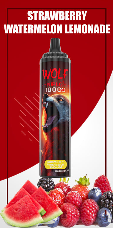 JNR Wolf Niplo 10000-650mAh Battery, 20ml E-liquid, Multiple Nicotine 18 Flavors