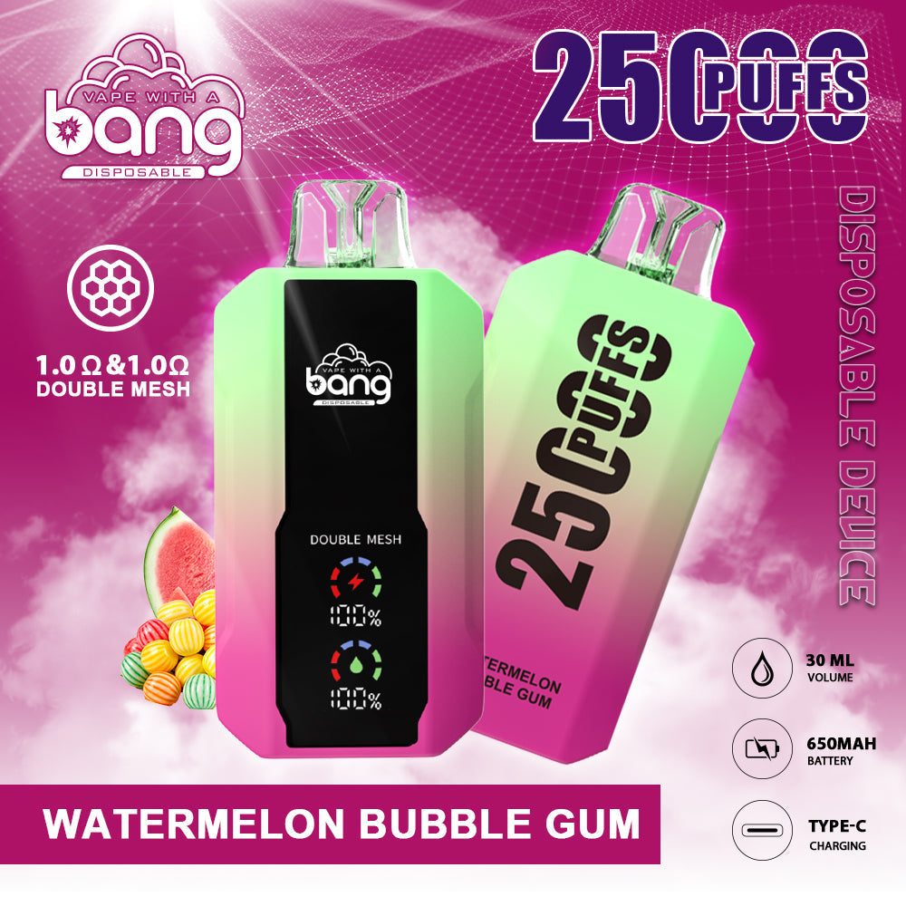 Bang 25000 Puffs Smart Full Screen Turn Ice Wholesale Disposable Vape E Cigarette Puff 25k Prefilled Pod