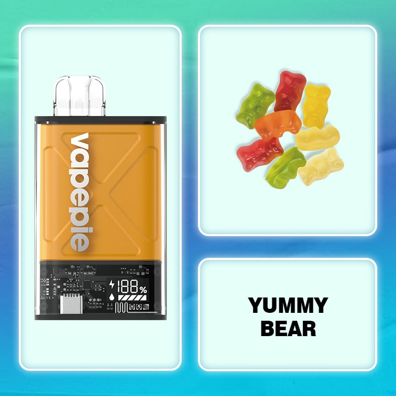 Yummy Bear & VAPEPIE Ultra 12000 PUFFS – Naturevape Wholesale