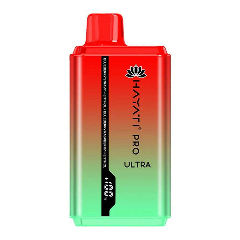 Hayati Pro ultra 15000 Puff - Blueberry Straw' Menthol / Blueberry Raspberry Menthol 0mg