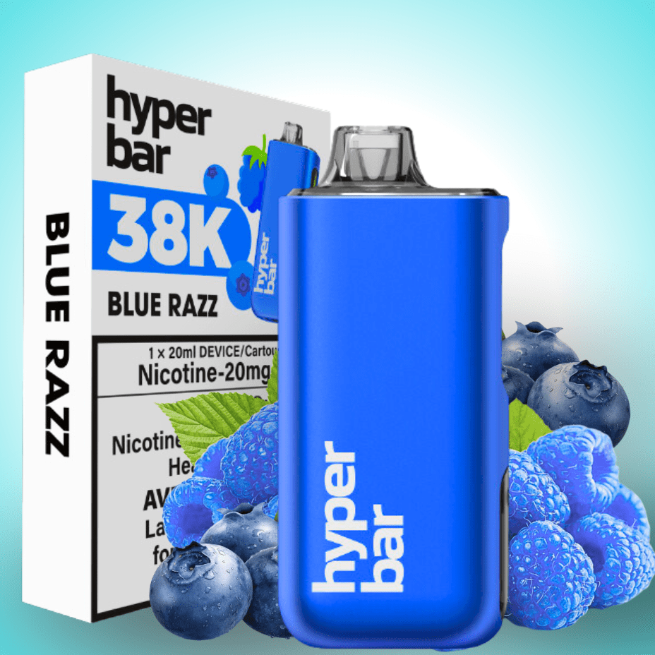 Hyper Bar BE38000 Disposable Vape-Blue Razz