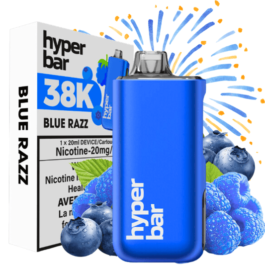 Hyper Bar BE38000 Disposable Vape-Blue Razz