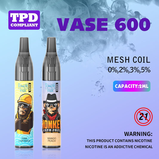RandM Vase (Tornado) 600 Puffs Disposable Vape - | UK Vape Deals