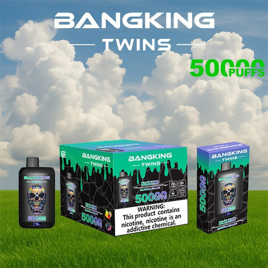 Bang King Twins 50000 Puffs Vape | 650mAh, Dual 28ml Pods | 12 Flavor Combos | Type-C Charging