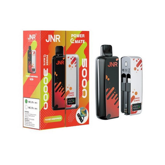 JNR PowerMate 30K Kit-5000mAh Battery, 15ml E-liquid, Multiple Nicotine 10 Flavors