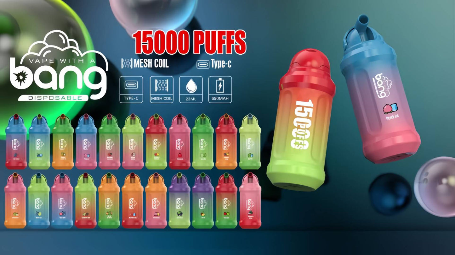 BANG 15000 Puffs 25 - Bang 15000 Puffs 5% Low Nicotine 23ML 600mAh Rechargeable Bulk Buy Disposable Best Vapes Pen Wholesale 16 Flavors