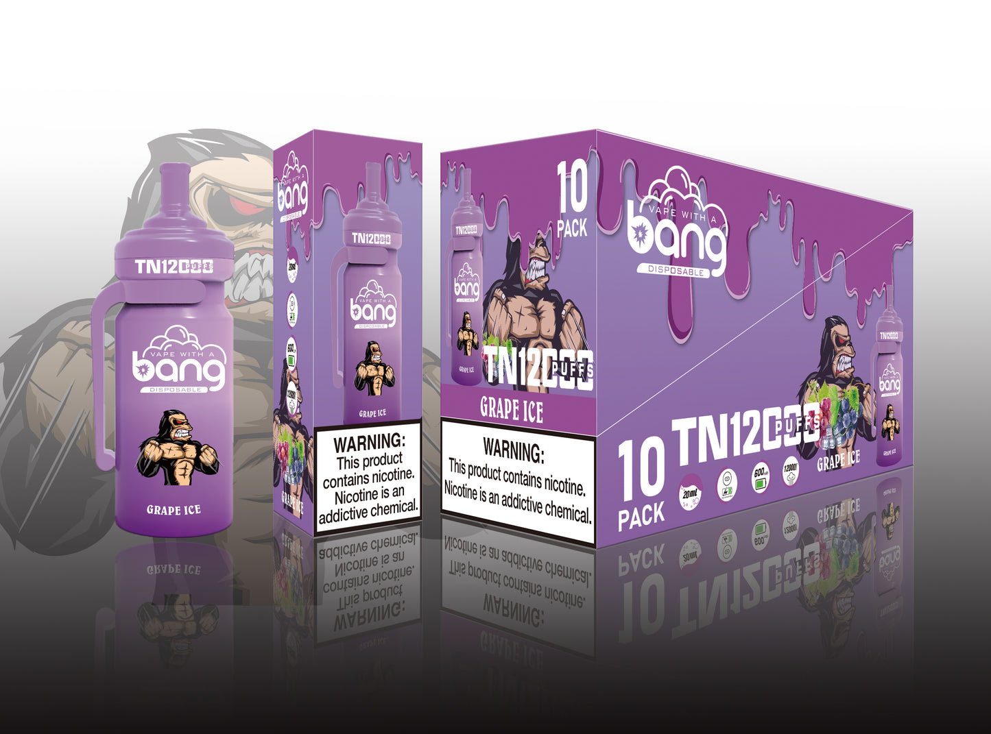 Bang TN 12000 Puffs Disposable Electronic Cigarettes Vape Puff 12k Prefilled PodHot Selling Premium Flavor Bang King Vape Electric Cigarette Disposable Vape Pen