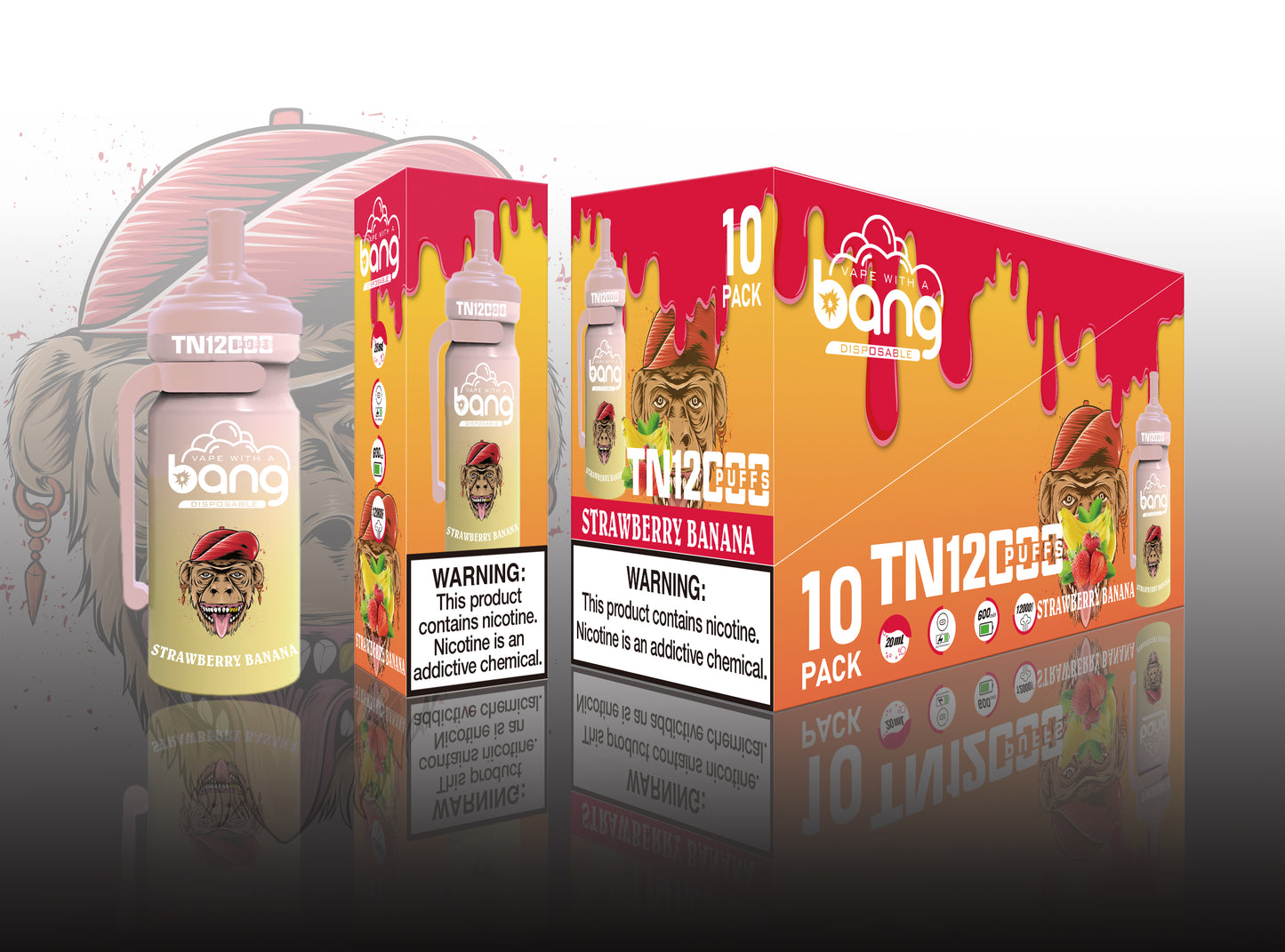 Bang TN 12000 Puffs Disposable Electronic Cigarettes Vape Puff 12k Prefilled PodHot Selling Premium Flavor Bang King Vape Electric Cigarette Disposable Vape Pen