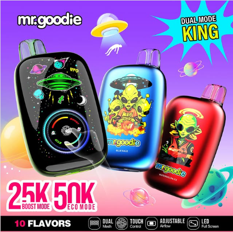 Mr.Goodie Dual Mode King 50000 50K Puffs :Touch Control Disposable Vape with Ajustable Airflow
