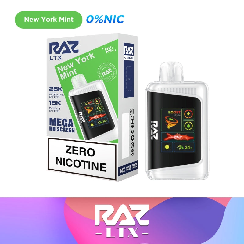RAZ LTX 25K Nicotine Free Disposable Vape 0%