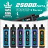 Bang King Double Crystal 25000 Puffs Vape 25K Disposable Vape Pen E Cigarette Prefilled 25ml 650mAh 25K Puff Disposable Vape | 30ml Capacity | Double Mesh Coil