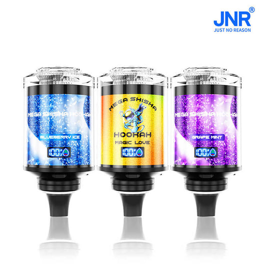 JNR Mega Shisha Hookah 100K Disposable Vape-2200mAh Battery, 60ml E-liquid, Multiple Nicotine 12 Flavors