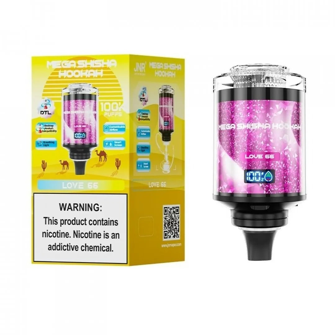 JNR Mega Shisha Hookah 100000 Puffs 100K Disposable Vape Pen E Cigarette Prefilled 60ml 2200mAh