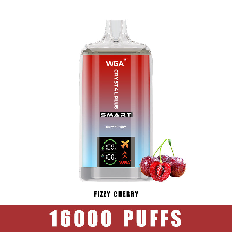 WGA Crystal Plus 16000 Puffs Disposable Vape-650mAh Battery, 27ml E-liquid, Multiple Nicotine 20 Flavors