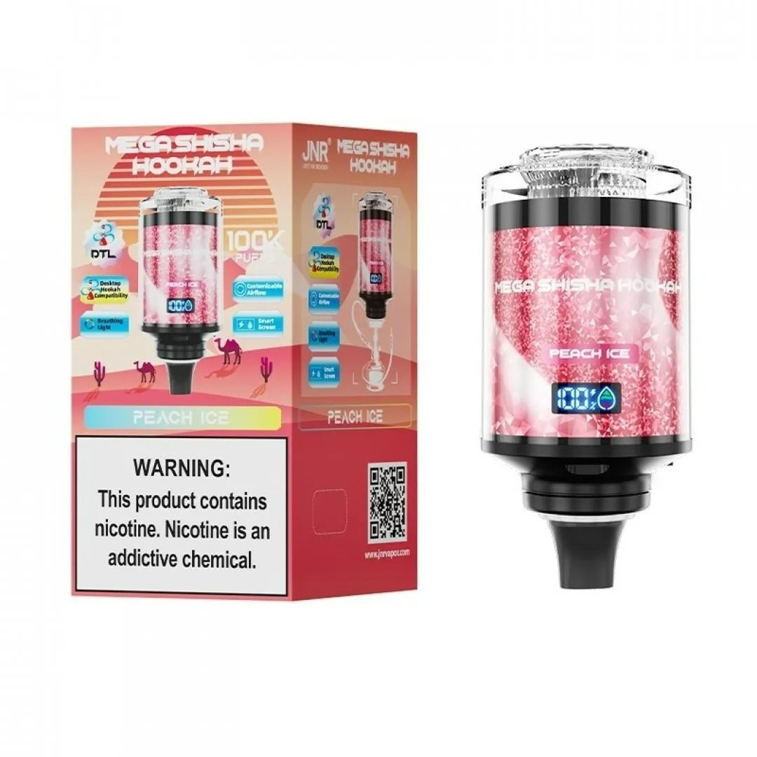 JNR Mega Shisha Hookah 100000 Puffs 100K Disposable Vape Pen E Cigarette Prefilled 60ml 2200mAh