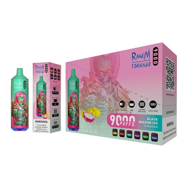 RandM Tornado 9000 Puffs Vape original E Cigarette Bang King Double Crystal 20000 Puffs Vape 20K Disposable Vape Pen E Cigarette Prefilled 14ml 850mAh