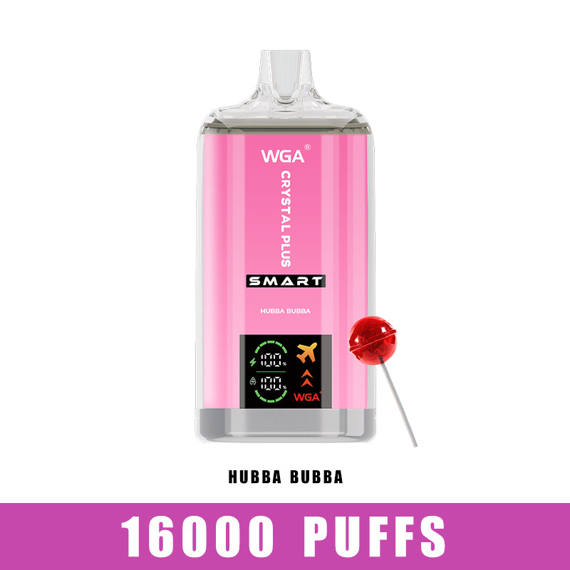 WGA Crystal Plus 16000 Puffs Disposable Vape-650mAh Battery, 27ml E-liquid, Multiple Nicotine 20 Flavors