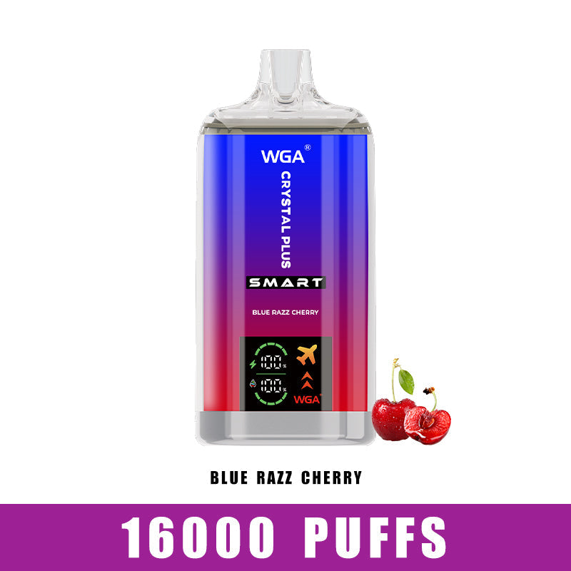 WGA Crystal Plus 16000 Puffs Disposable Vape-650mAh Battery, 27ml E-liquid, Multiple Nicotine 20 Flavors